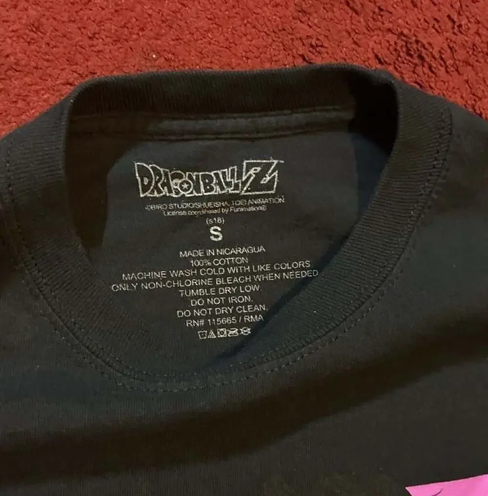 Dragon Ball Z Long Sleeve Graphic Tee Size S Black